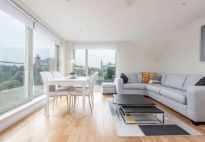living room with dining area in Argyle Rigg an example of our luxury self catering accommodation
